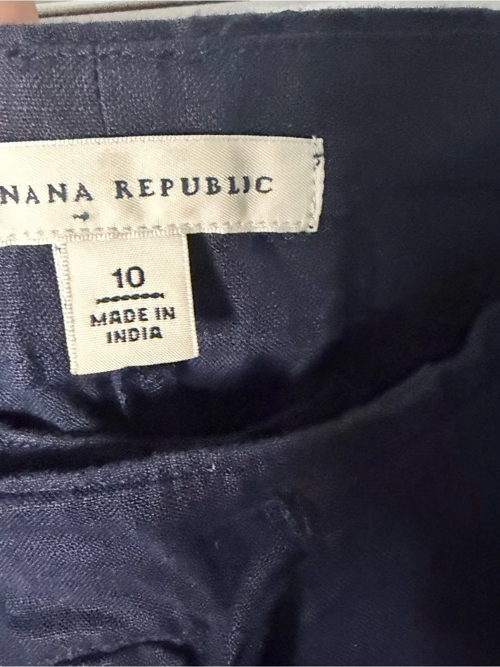 Women’s Navy Linen Relaxed Fit Pants